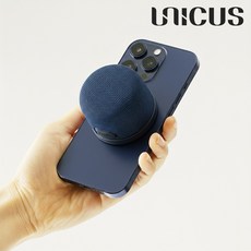 우니쿠스 맥세이프 블루투스 스피커 UMG-BTS5D 휴대용 무선 미니 마그네틱 BT6.0, 네이비, 1개