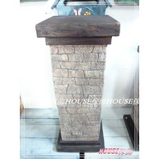 House傢飾館 復古風格仿石磚紋花台 羅馬柱 (高)