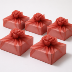 미담 크리스탈 보자기 선물 포장용 30x30cm, 5개, 오렌지