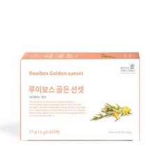 로얄오차드 루이보스골든선셋 차 효능 임산부에게 좋은 음식 귤피 티 티백 18개입, 1개, 1.5g