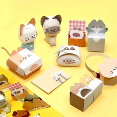 냥냥이 페이퍼토이 종이접기 DIY 고양이 장난감 종이 모형 공예 크래프트 놀이 용품, 본상품