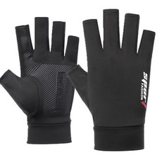 119527 HinyBoeh 남성용 썸머 핑거리스 장갑 경량 하프 핑거 선블록 야외 하이킹 운전 사이클링용