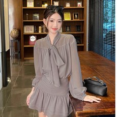 Yellwel 여름용 나비 매듭 반팔 셔츠와 반바지 세트 3종 세트 DJP