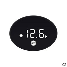 자동차 전압계 9 24V LED 테스터 DC 방수 디지털 방진 디스플레이 오토바이, WHITE