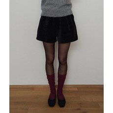 [썸웨어버터] Sein Velour Shorts - Black