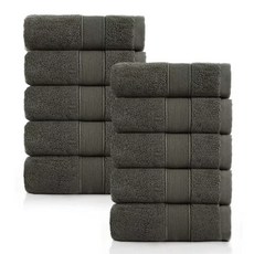 록신 호텔수건 타월 코면사 부드러운 540GSM 40수, 10개, 그레이