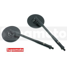 Supamoto M172 CNC 圓形復古後照鏡 後視鏡 老山車 CB350 CT125 CUB 通用改裝, 1個, 一對2邊 (螺絲10正正)