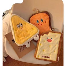 桃園出庫 可愛奶酪掛式手巾 吸水加厚速乾 衛生間廚房毛巾手帕 兒童卡通, 奶酪+餅乾+吐司【3條裝】, 1個