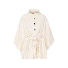 리우조 엠보스드 로고 벨트 판초