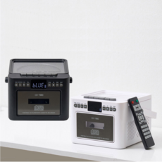 이라이프 양방향 무선 블루투스 CD플레이어 리모컨 CD-1980 휴대용 스피커 라디오 카세트, 블랙