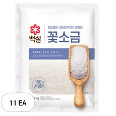 CJ제일제당 백설 꽃소금, 3kg, 11개