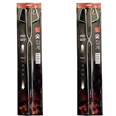 스텐 장작 집게 바비큐 조리도구 그릴 도구 캠프파이어 조리기구 캠핑 식기 나무 석쇠, 본상품