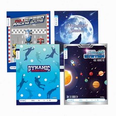 온몰 초등 남아 쓰기10칸 저학년공책 네모칸노트, 랜덤1개