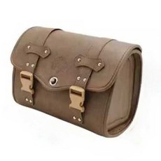 오토바이 가방 리어백 트렁크 스쿠터 가죽 레트로, 5. 레트로브라운중형