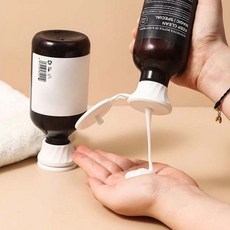 실리콘 캡 샴푸 로션 세제 절약캡 알뜰캡 마개 펌프, 1개, 01실리콘거꾸로-WHITE