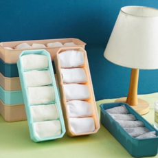 양말 정리선반 다섯칸 수납박스 주방 거실 수납함 칸칸이정리함 칸막이수납함 양말수납함, 블루