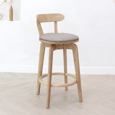 파스텔우드 비시투회전바 아일랜드식탁 원목 회전 홈바의자, 네츄럴