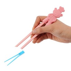 리2치점빵 곰돌이 교정 젓가락 어린이젓가락 젓가락교정기, 핑크