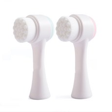 라이프핵 고급 모공 클리닝 듀얼 미세모 세안 브러쉬 모공 브러쉬, 2개