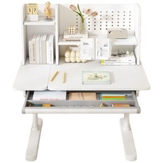 實木書桌 手搖升降成長學習桌 兒童書桌電腦桌, 豪華書桌純白霧面100cm, 純白霧面100cm