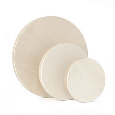 청암액자 원형 나무 판넬 2개입 지름 30cm