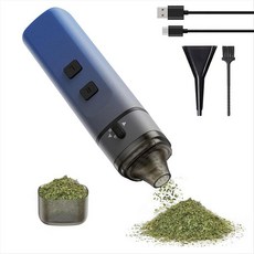 휴대용 자동 연삭 전기 허브 그라인더 1 터치 최대 1.5g 자동 건조 향신료 밀 기계, 파란색