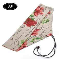 日式和風餐具收納袋，綁繩設計刀叉湯匙環保餐具袋，臺灣現貨快速出貨交換禮物推薦, 1個, 橫開綁繩款, 花語