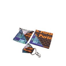 루이 비통 중고 2021 콜라주 프린트 마스크 파우치 반다나 세트