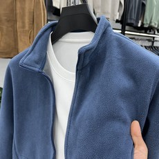 奧粒絨衛衣男立領拉鏈開衫外套秋冬季加厚保暖搖粒絨夾克