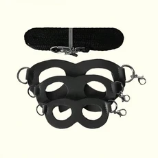 햄스터4개/대 Sugar Quoll 하네스 + 가죽 끈 세트 애완 동물 작은 탈출 방지 조절 칼라 햄스터 Gliders Squ, 03 Black, 1개