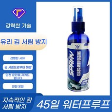 자동차 앞유리 백미러 김서림 방지 및 초발수 코팅제 세트, 1개, 100ml
