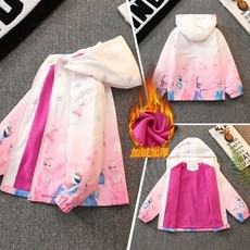 兒童外套 秋冬上新女童秋冬薄絨外套新款愛莎公主外套中小大童秋款風衣衝鋒衣