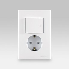 국산 진흥전기 스위치부 콘센트 분리형 1개용 IN, 1개