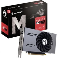 맥스선 AMD 라데온 RX 580 8GB 2048SP GDDR5 컴퓨터 비디오 그래픽 카드 PC 게이밍 256 비트 6X HDMI 멀티 모니터 화면 확장 다이렉트X 12 GPU, maxsun 회색
