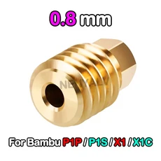 Bamboo X1 X1C X1E P1P P1S 서미스터 밤부 랩 핫엔드 새로운 업그레이드 TZ 2.0 버전 바이 메탈 핏 황동 구, 06 2 pcs, 11 Brass-0.8mm