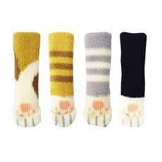 可愛貓掌造型椅腳套 針織椅腳保護套 防刮靜音椅腳墊, 1個