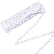 폴리에스터 코튼 블렌드 V넥 자카드 아트 애로우 스트랩 DIY 의류 수선 공예, 1개, 화이트 베이직 웨빙