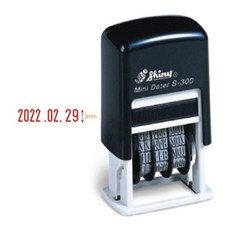 일부인 자동스탬프 S-300 적 월숫자로표기 홀더랜덤 han+001EQ