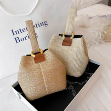 스타일 밀짚백 토트백 복조리 크로스백 왕골백 여름