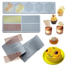 Acxydm 대형 거북이 잎 퐁당 몰드 2피스 잎 몰드 실리콘 야자수 잎 질경이 잎 초콜릿 몰드 세트 열대 식물 잎 몰드 설탕 공예 컵케익 쿠키 만들기용 3D 실리, 두 개의 유형 벌집