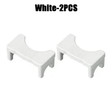 새로운 욕실 변기 발판 어린이 임산부 노약자 받침대, 02 White--2PCS