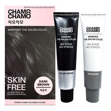 차모차모 스킨 프리 더 살롱 컬러 염색제, 1개, 흑갈색