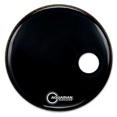 아쿠아리안 드럼헤드 RSM22W 드럼헤드 팩 (RSM22WH), Black, 22 Inch, No Port Hole, 1개