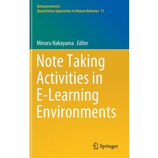 (영문도서) Note Taking Activities in E-Learning Environments Hardcover, Springer, English, 9789811661037