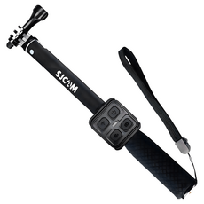 SJCAM 多功能無線遙控自拍桿 輕巧便攜 旅行自拍神器, 黑色, 1個