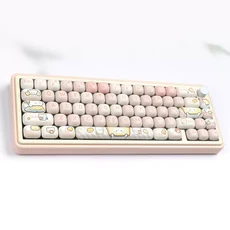 분홍색 돼지 키캡 PBT 키캡 열승화 MOG 프로파일 윤곽 MX 호환 61/64/68/87/96/104/108 배열 지원, BOX