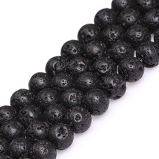 HAAMIIQII 45pcs 8mm Natural Black HAAMIIQII 45pcs 8mm Natural Black Lava Stone Beads Round Loose Gem, Black Volcanic Lava, 8mm 45pcs, 미정