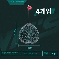 꽃게 낚시 포획망 통발 대형 게망 참게 특대형 뜰채, 4개