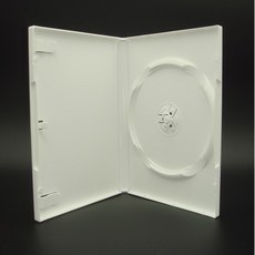 【臺灣製造】14mm白色PP霧面CD盒/DVD盒/光碟盒/CD殼/有膜, 1個