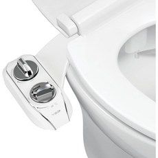 LUXE 비데 NEO 120 Plus - 변기 시트용 특허 비데 부착 혁신적인 힌지 청소 슬라이드 인 이지 설치 고급 360° 셀프 청소 단일 노즐 후면 세척크롬, Chrome